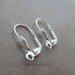 50 leverback ear wires silver plated large shell