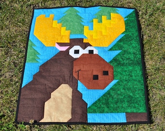 Moose Quilt Pattern - PDF