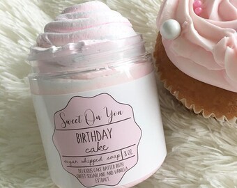 Birthday Cake Sugar Whipped Soap, Sugar Whipped Soap, Whipped Soap, Body Polish, Sugar Scrub, Bath and Body, Emulsified Scrub, Soap