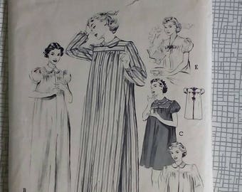 1950s Nightgown - 32" Bust - Butterick 6315 - Vintage Sewing Pattern