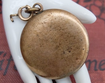 Vintage Plain Locket Antique Brass Pendant