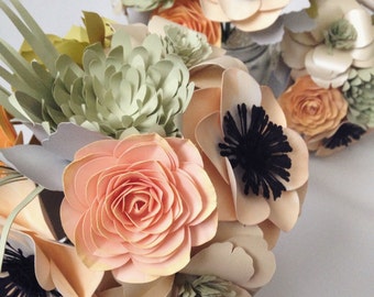 PAPER FLOWER Bouquet 8" Wide