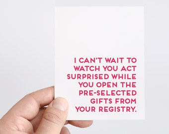 Funny Bridal Shower Card | Wedding Card | Funny Wedding Shower Card | Bridal Shower Gift | Bride to Be Card | Happy Bridal Shower | Surprise