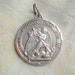 LARGE Vintage Bliss Sterling St Michael the Archangel & Guardian Angel Religious Medal