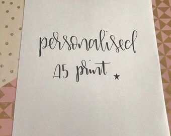 Personalalised custom print a5 sized
