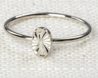 Oval Midi Vintage Ring Silver Knuckle Ring US Womens Sizes 7D
