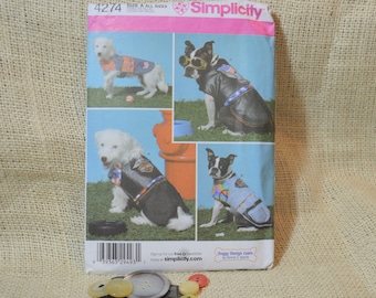 UNCUT Simplicity 4274 Dog Coats, best for small to medium dogs
