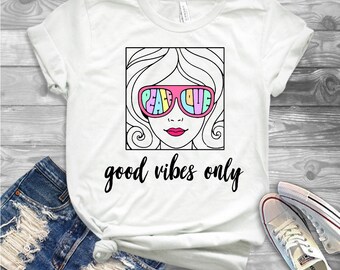 Peace Love and Good Vibes Only - Peace Love Shirt - Womens Peace Love Shirt - Good Vibes Only Shirt