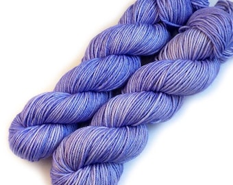 Hand Dyed Yarn Ultrafine 17 Micron Merino Worsted Yarn, Grape 210 yards