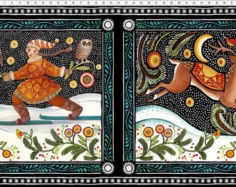 Four Seasons Winter Collection Panel from In The Beginning by the panel