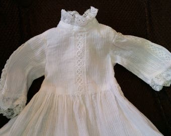Vintage Cotton Doll Christening Dress