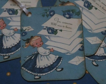 Gift Tags made from Vintage Post Card Image