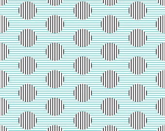 Sugar by Erin McMorris for Free Spirit - Parallel Dots - Blueberry - Quilt Fabric - FQ - Fat Quarter Cotton Quilt Fabric 817
