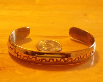 Sale Vintage Brass Cuff Bracelet