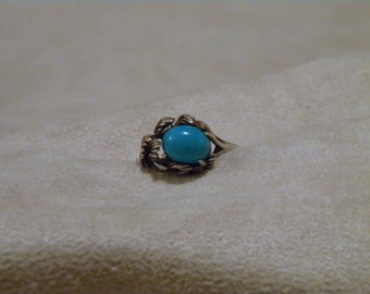 Sterling Silver Turquoise Ring - Size 8 1/2