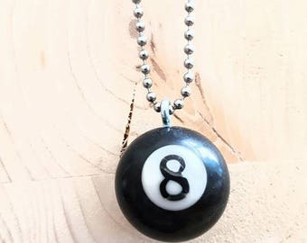 Recycled mini-Billiard balls Necklace