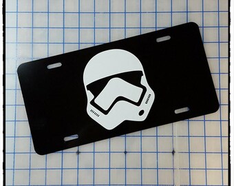 Star Wars First Order Stormtrooper Helmet Custom License Plate
