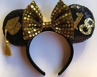 Graduation Mickey Mouse ears headband ,Graduation Minnie Mouse Ears