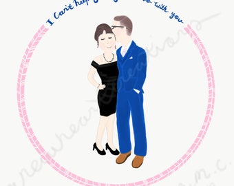 Couple Portrait / doodle / sketch / drawing / 15.00