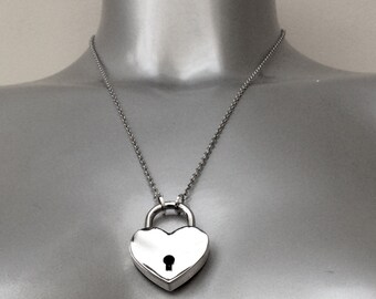 Heart padlock necklace