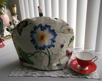 Botanical Print Tea Pot Cosy with Insulated Liner Floral Tea Pot Cozy