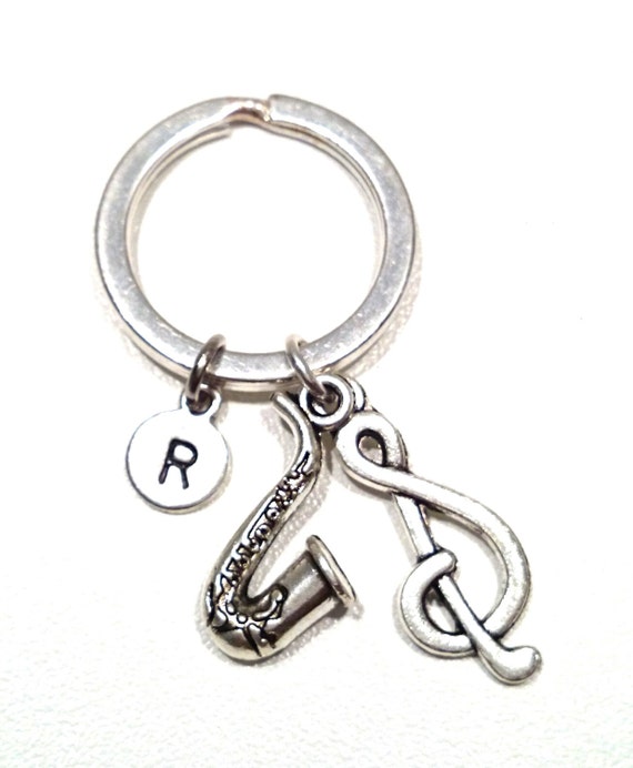Items similar to Saxophone Keychain, Custom Keychain, Custom Key Ring
