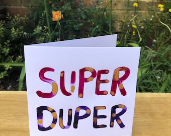 Super Duper celebration card