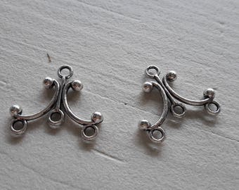 clearance * set of 5 dividers candlesticks in silver