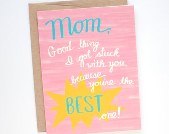 Mothers Day Card - Mother's Day Card - Mom Birthday Card
