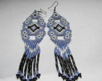 Lavender Beaded earrings