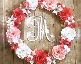 Paper Flowers Wreath
