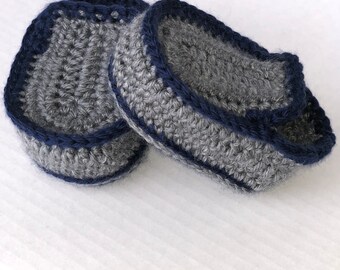 Baby Loafers - baby shoes - baby boy shoes - crochet shoes - baby crochet Loafers