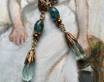 Aqua Quartz Earrings Jewelry Aquamarine Dangle Earrings Gift Bead Jewelry Pale Aqua Earrings for Women Jewelry Gift Ideas Drop Earrings Aqua