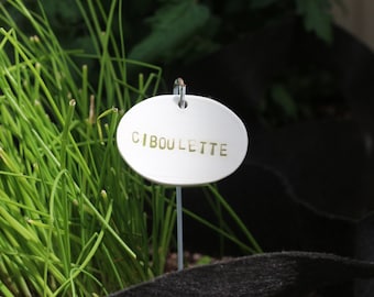 Garden marker, herbs, ceramic