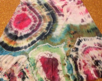 Women's Size 2 Up-cycled Tie Dye Skirt, Merona