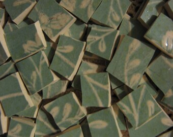 Sango ~ Fresh Flowers ~ Aqua Broken Plate Mosaic Tiles ~ Pique Assiette Supplies