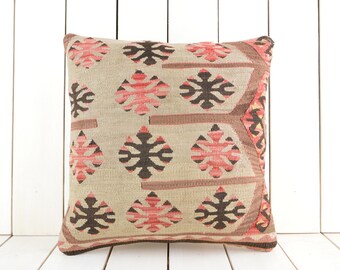 16x16 kilim pillow, turkish kilim pillow, turkish pillow, vintage pillow, decorative pillow, pillow, bohemian pillow, kilim cushion cover