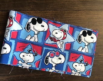 Snoopy Red White and Blue fabric