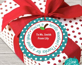Teacher Gift Tag | Personalize Gift Tags | Printable gift tags | Gift for Teacher tag | Terrific Teacher tags | Thank you Teacher