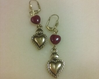 Sacred Heart Milagro Earrings