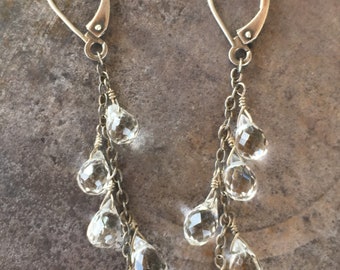 Swarovski Teardrops Earrings Sterling Silver