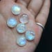35 cts flashy AAA Quality 6 pc Natural Gemstone Blue Fire Rainbow Moonstone 12x12x5 mm Round Cabochon Loose Semiprecious Gemstone#317