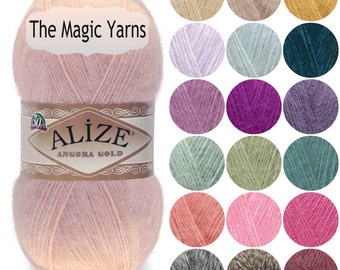 Angora yarn Alize Angora Gold mohair, wool,knitting yarn,crochet,shawl warp ,fingering weight,fine,baby weight,16wpi Sale