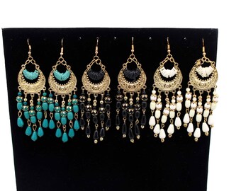 tassel moon beam earrings