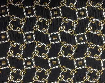 Vintage Christian Dior Monsieur Black Preppy Necktie