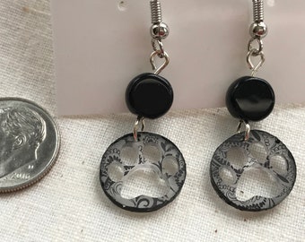 Paw Prints and Paisley Earrings