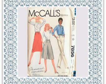 McCall’s 7856 (1982) Misses' skirt, pants, and culottes - Vintage Uncut Sewing Pattern