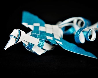 Aqua Blue Sparkle Peace Bird