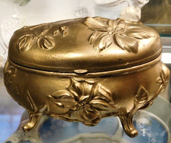 Antique Jewelry Casket / Art Nouveau /Ormolu