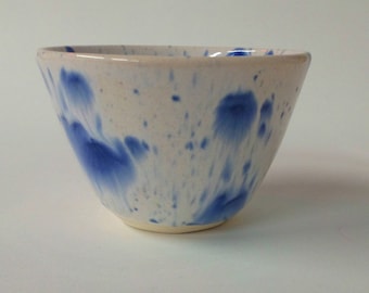 Blue handmade ceramic cup
